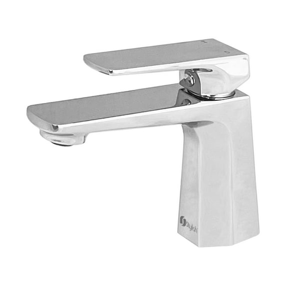 Stylish Single-Handle Polished Chrome Bathroom Faucet Height 5⅞" B-111C