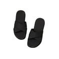 thumbnail image 1 of Stylish Slipper Sandals for Women PU Upper TPU Outsole Solid Color Open Toe Slip On for Summer Daily Use Black 8, 1 of 9