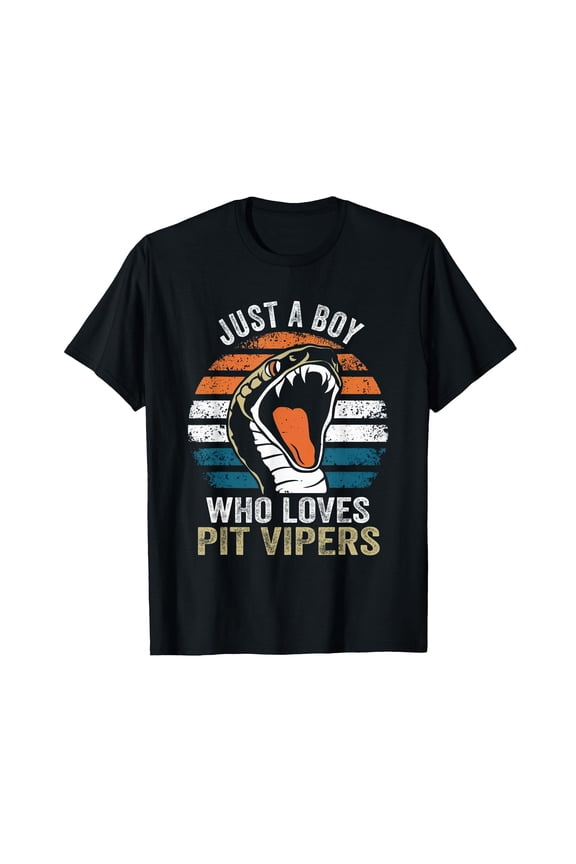 Stylish Snake Lover T-Shirt for Exotic Pet Enthusiasts - Just A Who Loves Pit Vipers Design