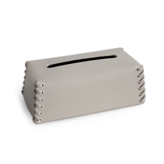 Stylish Sophisticated Handwoven Sturdy PU Leather Tissue Box Accessory for Most Home and Office Setting Organization