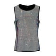 thumbnail image 1 of Stylish Sparkly Men's Tank Top Sleeveless Vest Comfortable Breathable Fashion Casual Gym Workout Shirt Lightweight Summer Athletic Top Men's Tops T-Shirt Casual Crew Neck Loose, 1 of 9