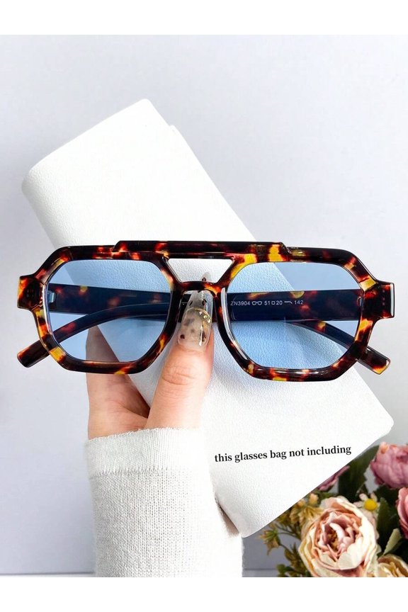 Stylish Square Dual-Frame Vintage Ocean Lens Eyeglasses for Men and Women