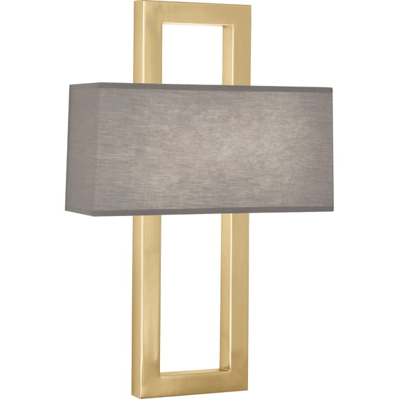 Stylish Srkashlteni Collection Wall Sconce - Antique Brass Finish, Smoke Gray Shade, UL Listed for Dry Location - Bold Geometric Design Lighting Fixture