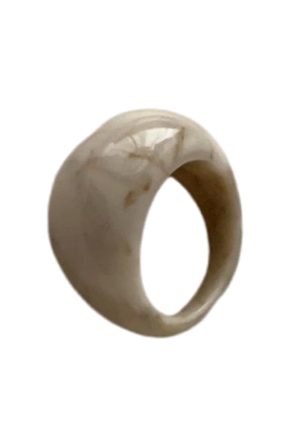 Stylish Stackable Resin Cocktail Rings Glossy Finish Curved Design Comfortable Fit Jewelry For Special Occasions