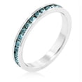 thumbnail image 1 of Stylish Stackables Aquamarine Silver Ring- Size : 07, 1 of 3