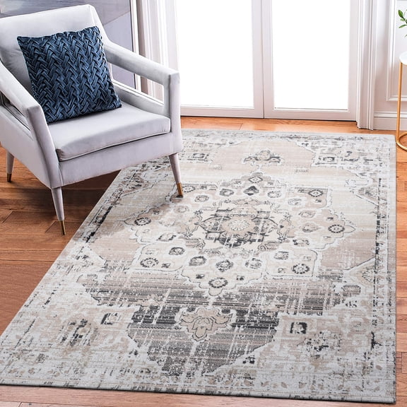 Stylish & Stain-Resistant - Enhance Living Room with Non-Shedding Area Rug