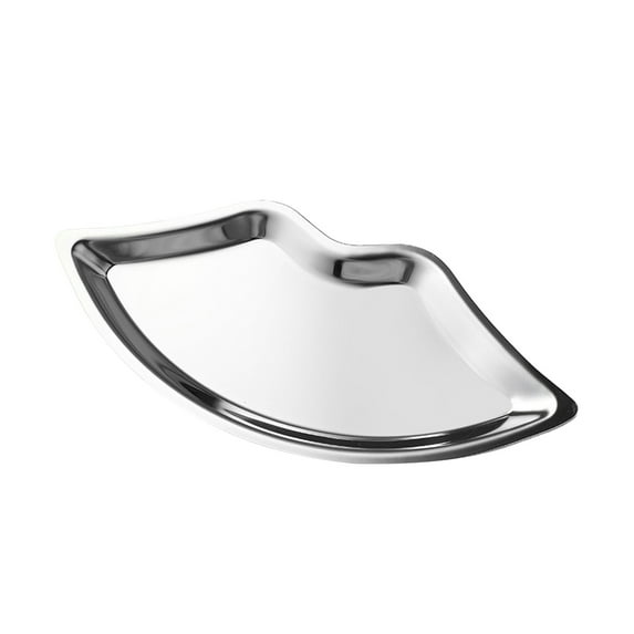 Stylish Stainless Steel Jewelry and Accessories Organizer Tray with Elegant Lip Design, Versatile Storage for Home, Bathroom, and Vanity Countertop Spaces