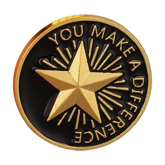 Stylish Star Brooch Pin Sturdy Zinc Alloy Jewelry for Clothing and Bags