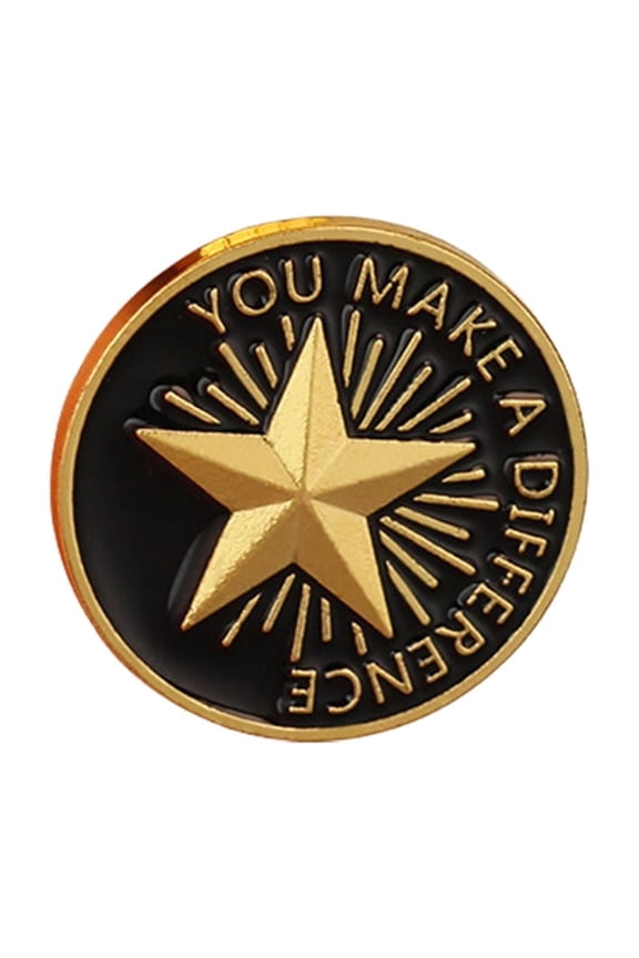 Stylish Star Brooch Pin Sturdy Zinc Alloy Jewelry for Clothing and Bags