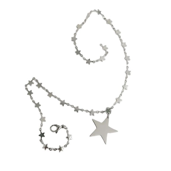 Stylish Star Pendant Necklace Adjustable Collarbone Chain for Casual Outfits