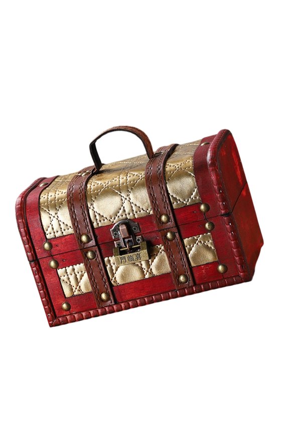 Stylish Storage Case Handmade Wood Travel Trunk with Large Capacity Designs
