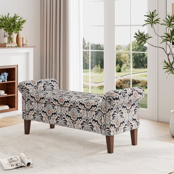 Stylish Storage : Rolled Arm Style, Floral Pattern Decoration Classic Style Construction, Feature