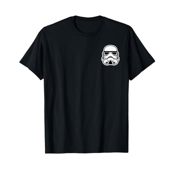Stylish Stormtrooper Helmet Embroidered Pocket T-Shirt for Casual Wear