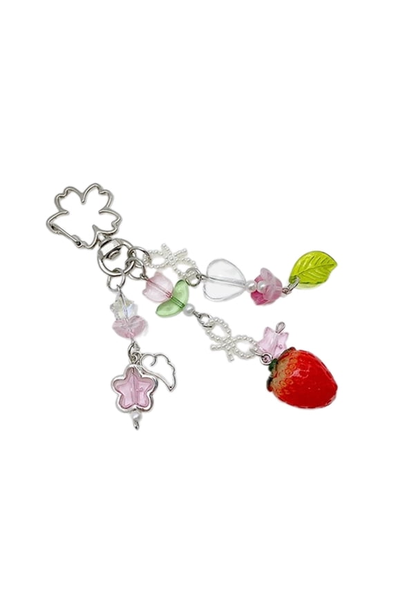 Stylish Strawberry Keychain Pendant Keyring Ornament Strawberry Bag Charm Keychain Backpack Pendant for Various Occasion