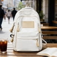 thumbnail image 1 of Stylish Student Backpack Korean Style Concise Design, Large Capacity Casual Bookbag for College, Lightweight Laptop Backpack with Multiple Pockets, Durable Nylon for Daily Commute, 1 of 6
