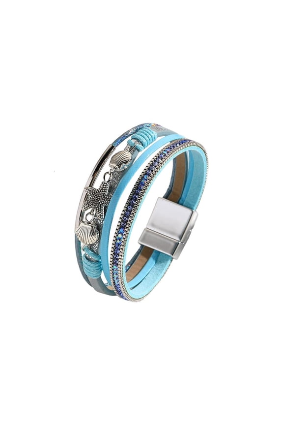 Stylish Summer Shell Jewelry Bangle For Women Feature Lightweight Synthetic1eatherConstruction Bracelet