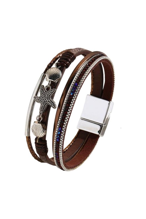 Stylish Summer Shell Jewelry Bangle For Women Feature Lightweight Synthetic1eatherConstruction Bracelet