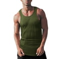 thumbnail image 1 of Stylish Summer Sleeveless Men's Tank Tops Casual Round Neck Solid Vest for Everyday Wear Mens T-Shirts Long Sleeve Tank Top White 6 Pack, 1 of 6