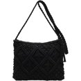 thumbnail image 1 of Stylish Summer Woven Bag,Minimalist Tassel Women's Clutch – Retro Cotton Rope Woven Bag,Vacation Boho Beach Purse, 1 of 8