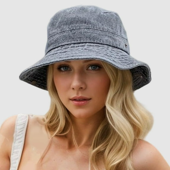 Stylish Sun Hats For Women Men Unisex Casual Denim Wide Brim Summer Beach Outdoor Sun Hat Comfortable Lightweight Breathable Floppy Hat for Men Mark Hat Western Hats for Women Natural Light Visor Pool