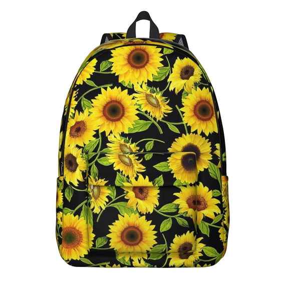 Stylish Sunflower Flowers Backpack with Padded Computer Compartment Perfect for School and Work Essentials Heavy Duty Bookbag with Accessory Pockets Excellent Gift