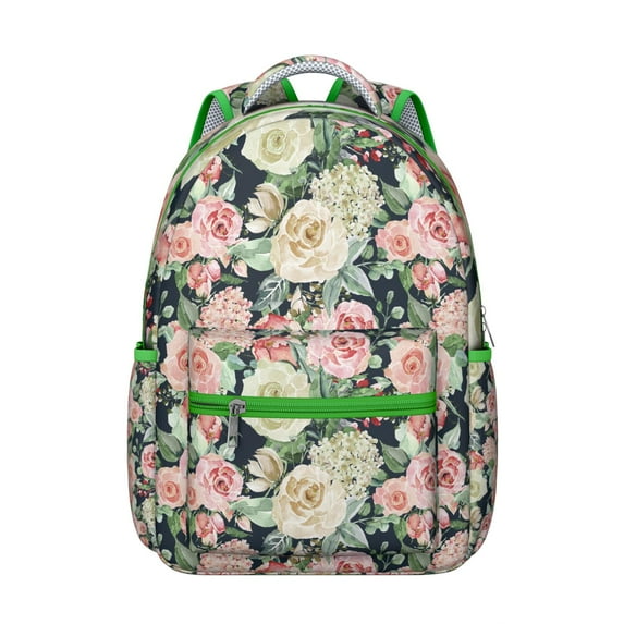 "Stylish Sunflower Themed Backpack - Durable Wildflower Pattern School Bag with Padded Laptop Compartment & Side Water Bottle Pocket, Perfect Floral Gift for Students"