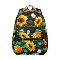 thumbnail image 1 of "Stylish Sunflower Themed Backpack for Women - Large Floral Print Bookbag with Laptop Compartment, Perfect for High School & College Students, Durable Construction for Daily Campus Use", 1 of 6