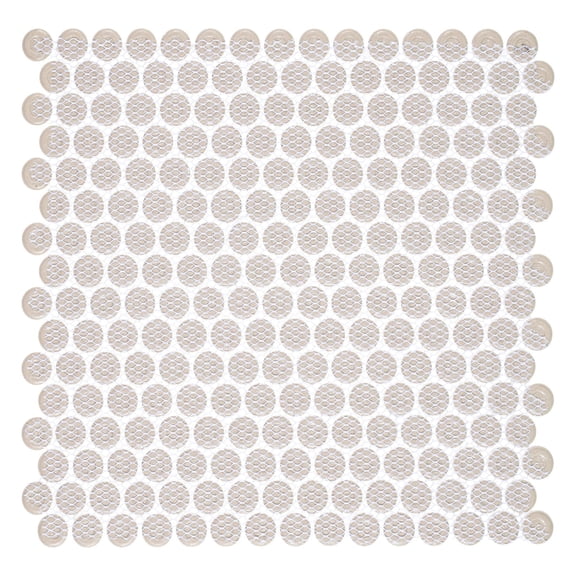 Stylish-Sweetpea 1-in. Penny Round Stone Look Glossy Porcelain Wall & Floor Mosaic Tile