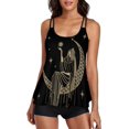 thumbnail image 1 of Stylish Tankini Bathing Suits for Women, Tummy Control Two Piece Swimsuits Blouson Tank Tops with Boyshorts, 1 of 7