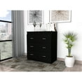 thumbnail image 1 of Stylish Three Drawer Cabinet In Black - Ideal For Home Organization Dresser Finish All Decor Styles, 1 of 3