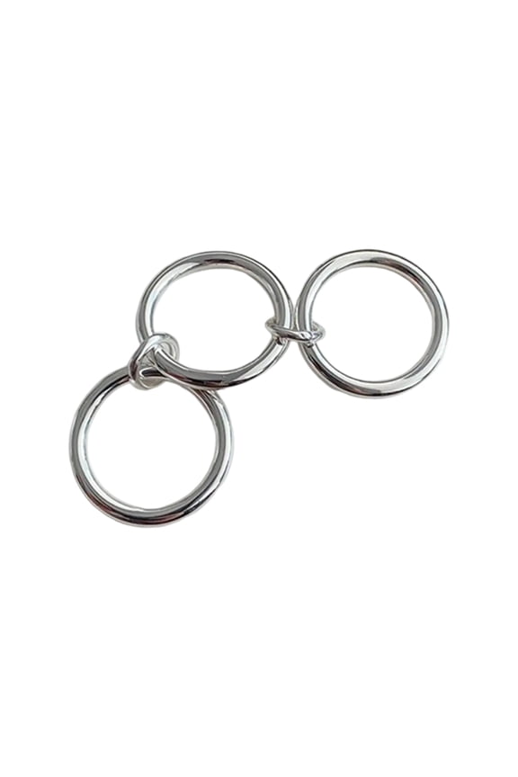 Stylish Three Loop Rings Contemporary Three Rings Sturdy Alloy Materials Great For Casual Or Formal Event