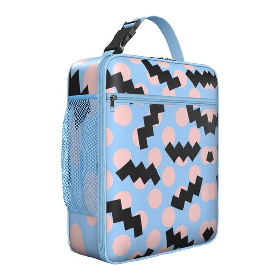 Stylish Tie Dye Insulated Lunch Tote – Psychedelic Rainbow Gradient and Retro Graffiti Art Pattern, Waterproof Insulated Cooler Bag for Travel, Picnic, or Everyday Use