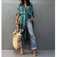 thumbnail image 1 of Stylish Tie Dye Open Front Long Kimono Swimsuit Cover Up for Women Swimwear Cover Ups, 1 of 7
