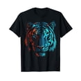 thumbnail image 1 of Stylish Tiger Face Graphic T-Shirt - Bold Red and Blue Animal Art Design for Everyday Wear, 1 of 5