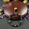 thumbnail image 1 of Stylish Tiger's Eye Tea Amethyst Bracelet - Elegant Gem Jewelry for Refined Fashion Statement - Unique Accessory for Everyday Wear, 1 of 5