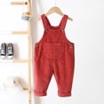 thumbnail image 1 of Stylish Toddler Girls Corduroy Romper Jumpsuit for Toddlers and Kids Soft Casual Overalls Playwear Outfit with Adjustable Straps and Pockets Girls Boys Summer Clothes, 1 of 8