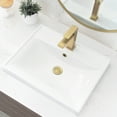 thumbnail image 1 of Stylish 20 ¼" White Porcelain Top Mount Rectangular Bathroom Sink with 2 Overflow Rings P-210H, 1 of 11