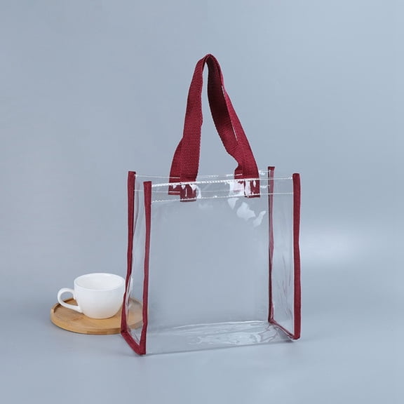 Stylish Transparent Tote Purse Carryall Bag For Women Daily Use Gymnasium Beach Outings Shopping Trips And Leisure Activities