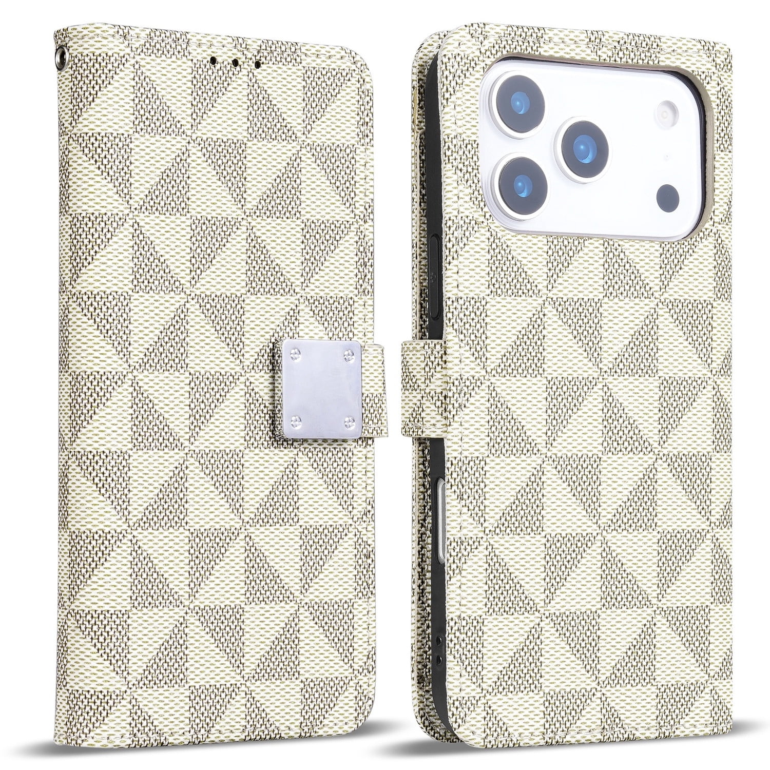Stylish Triangle Wallet Case for iPhone 17 Pro - Yellow