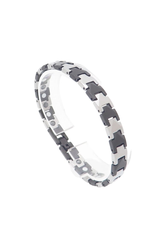 Stylish Tungsten Steel Bangle Handmade Magnetic Link Chain Bracelet for Men Women Elegant Jewelry Accessory