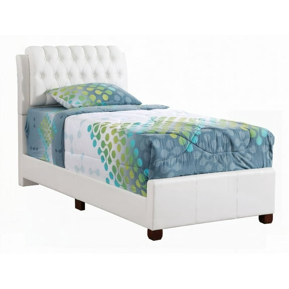 Stylish Twin Bed in White - Dimensions 48"H, 41"W, 83"D with Easy Assembly