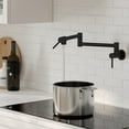 thumbnail image 1 of Stylish 23" Wall Mount Two Handles Kitchen Pot Filler in Matte Black K-145N, 1 of 10