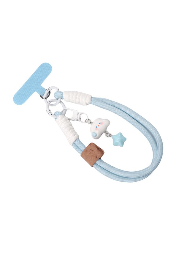 Stylish Two Tone Metal Key Rings With Reinforced Lock Clip & Small Braided Cord Waterproof Key Holders