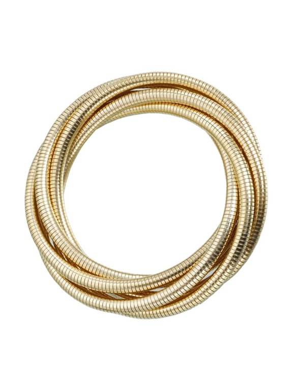 Stylish Two Tone Snake Bone Bracelet Adjustable Wrist Jewelry Fashion Snake Bone Wristband For Trendy Outfits