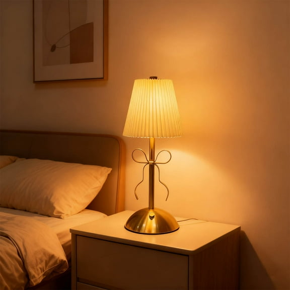 Stylish USB Bowknot Decorative Table Lamp - Versatile Ambient Lighting for Bedroom and Dining Room, Perfect for Creating Cozy Atmosphere and Enhancing Any Living Space
