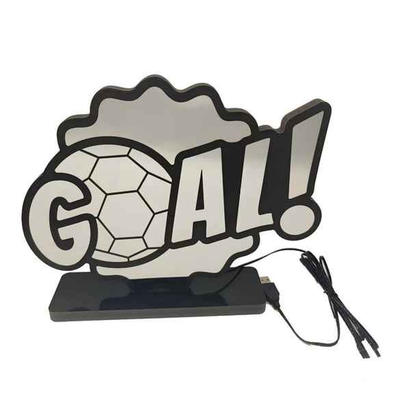 Stylish USB Powered Night Light with GOAL Letter Shape Reflective Design for Mood Enhancement