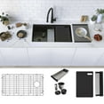 thumbnail image 1 of Stylish Undermount 33" Graphite Black Single Bowl Kitchen Sink with 5 accs S-613WNK, 1 of 16