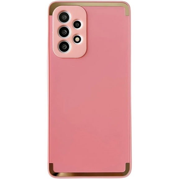 Stylish Unique Skin-Friendly Silicone Phone Case for Samsung Galaxy A13 A23 A33 A53 A73 4G 5G Comfortable Grip Feeling Personalized Full Surround Protective Cover(Pink,A53 5G)