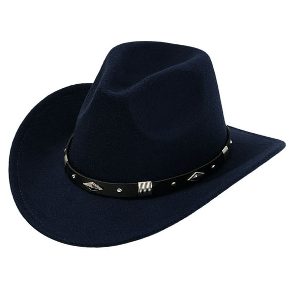 Stylish Unisex Cowboy Hat With Metal For Concerts Outdoor Events And Party Wear Elegant Western Fashion Accessory