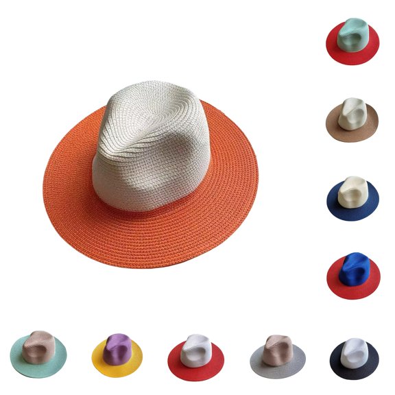 Stylish Unisex Tone Wide Brim Panama Hat for Sun Beach And Summer Outdoors Sunhats